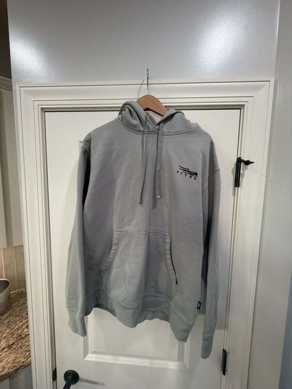 Sitka Gear Logo Pullover Hoodie Gray Size Large